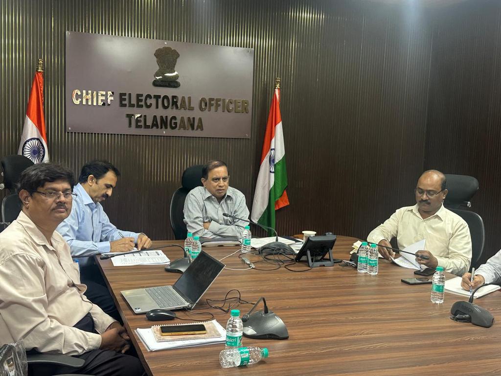 CEO_Telangana's tweet photo. The Chief Electoral Officer, Telangana, Shri C.Sudharsan Reddy, IAS, conducted a video conference today, i.e., 16/05/2026, with the Commissioner, GHMC & District Election Officer, Hyderabad, all District Collectors & District Election Officers, and Electoral Registration Officers (EROs).

During the session, the CEO briefed the DEOs on the SIR schedule and instructed them to prepare a strategy for the effective execution of the entire exercise. The activities include enumeration forms distribution, filling up of Enumeration Forms (EFs), and collection of  Enumeration forms.

The CEO also instructed the DEOs to conduct meetings with political parties and ensure the participation of Booth Level Agents (BLAs). Minutes of the meetings should be recorded properly.

Further, instructions were also issued regarding the training of BLO Supervisors, BLOs, and the Technical Team on the SIR process and the ECI NET mobile application. The CEO also instructed all DEOs and EROs to properly identify and mark the VVIP electors in their respective districts and establish Help Desks at the DEO and ERO levels.

The Additional CEO, Sri Dr. Vasam Venkateshwar Reddy, IAS, and Sri G.S.Chary, Assistant Secretary, Nodal officers concerned and PM (IT) were present during the meeting.
#ECI #CEOTelangana
@ECISVEEP @SpokespersonECI