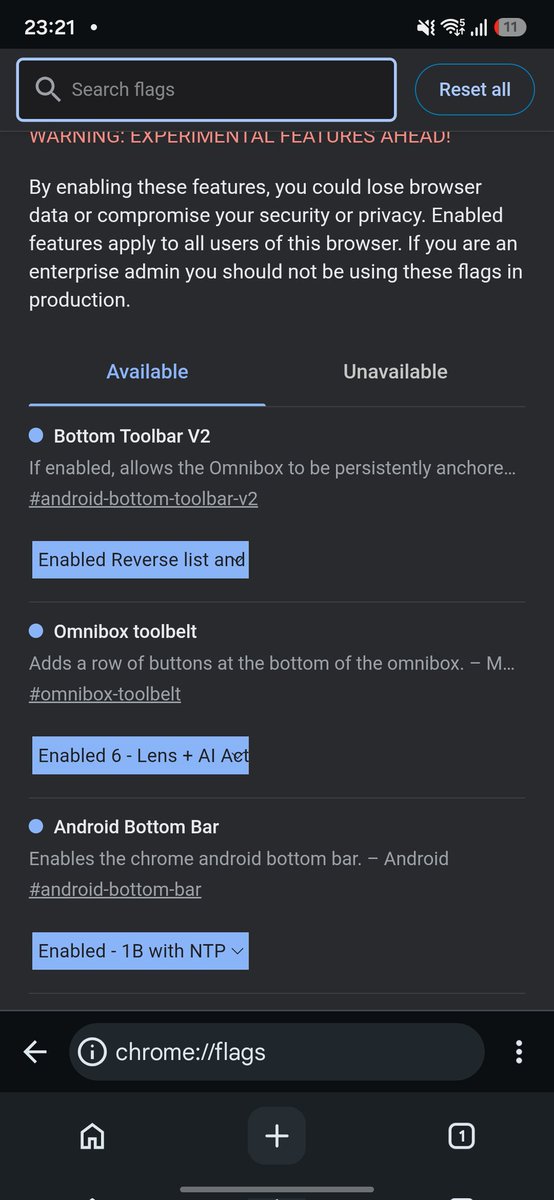 tom_tran0814's tweet photo. @Leopeva64 What is the flag for the omni box color update? I cant find it, thanks a lot https://t.co/gGJ9ovt38p