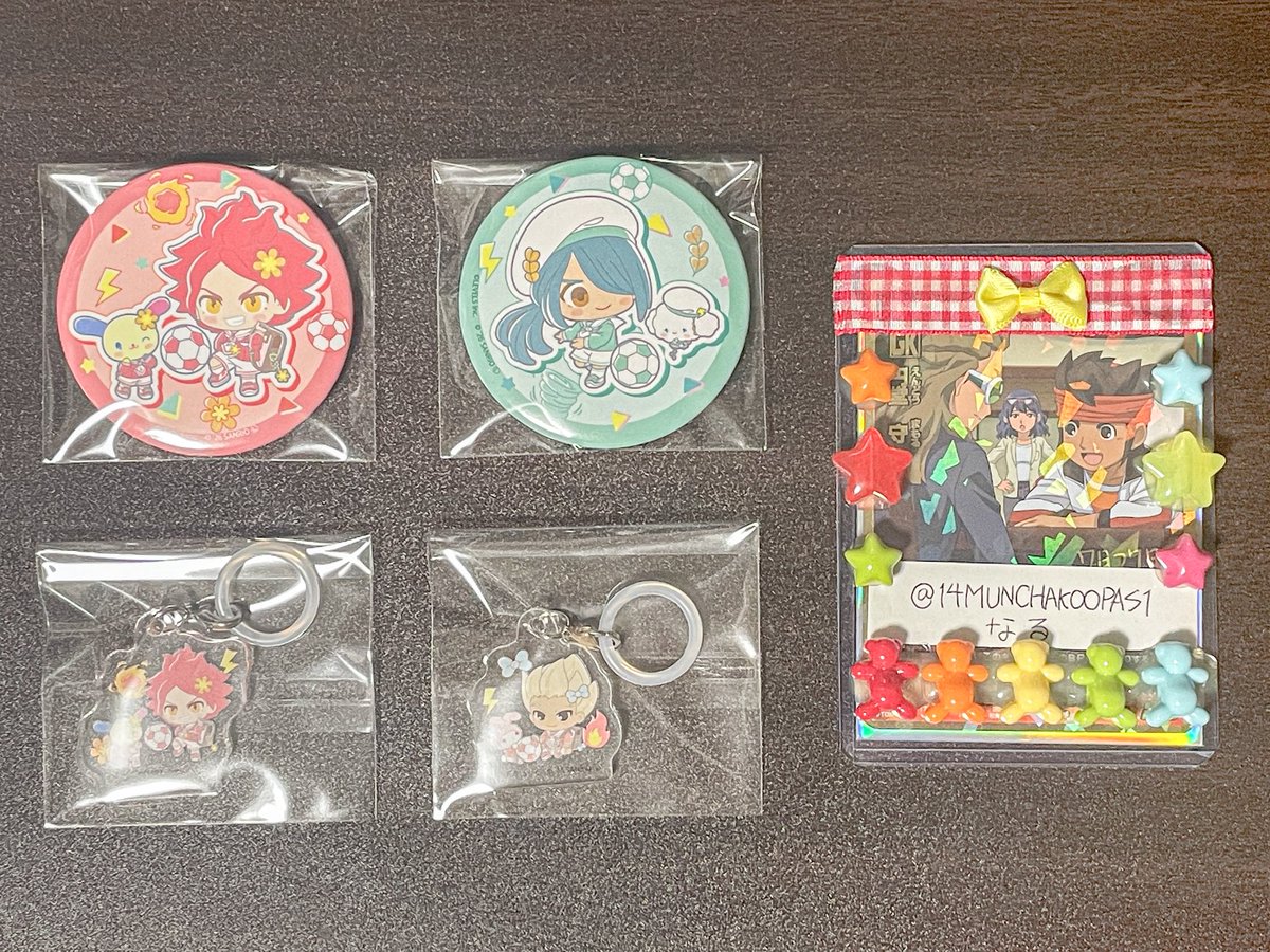 14MUNCHAKOOPAS1's tweet photo. 【交換】イナズマイレブン イナイレ サンリオ

缶バッジ めじるしチャーム

譲：風丸,南雲,豪炎寺(画像1枚目)

求：めじるしチャーム 鬼道×2(画像2枚目)

＊郵送取り引き

異種でのお取り引き含み難しいかとは思いますが
お気軽にお声掛けいただけますと幸いです
検索から◎ https://t.co/GQTenf62BI
