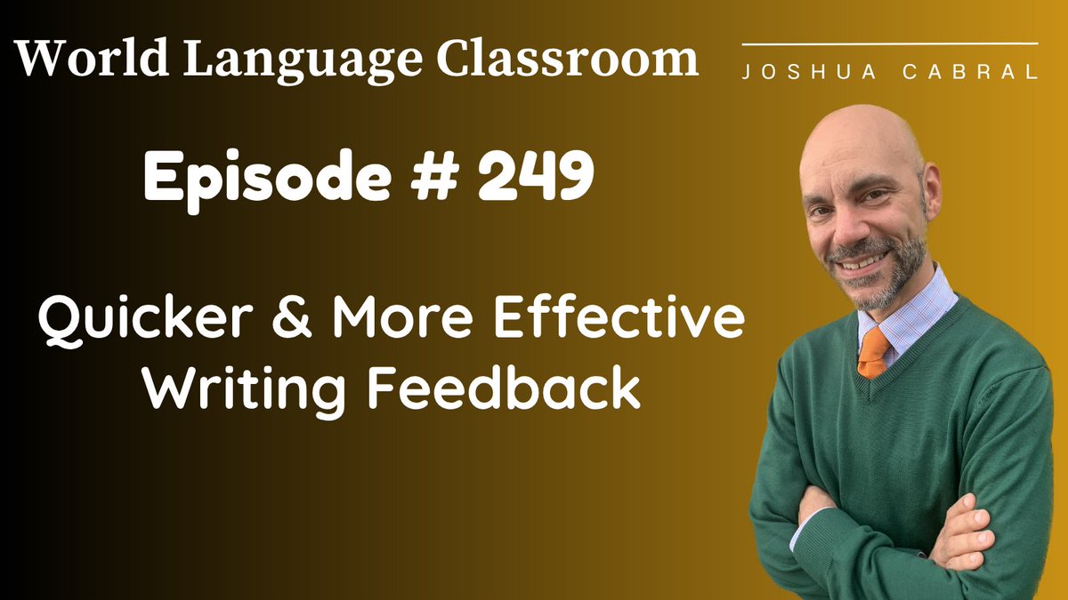WLClassroom's tweet photo. Today we’re talking about how to shift your writing feedback so students actually use it, improve their accuracy, and build confidence, without you spending your more time grading. #wlclassroompodcast
🎧▶️ https://t.co/tpXfkFiS1q https://t.co/1rhtfPuY9Y