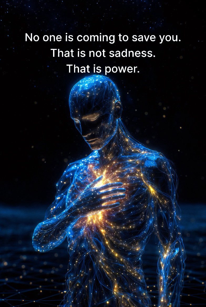 Alkhair430343's tweet photo. No one is coming to save you. That is not sadness. That is power.”
The moment you accept full responsibility for your life is the moment you become unstoppable.

#stoicism #successcode #bluelineai #innercircle #targetlock https://t.co/aAJti1s3UE