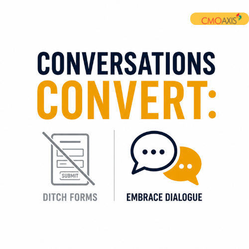 CMOAxis's tweet photo. Static forms are out. Real-time conversations on WhatsApp, Instagram DMs, and Messenger are driving faster lead conversions. Intent-led experiences are defining lead generation in 2026.

#CMOAxis #LeadAxis #MarTechAxis #ConversationalMarketing #LeadConversion https://t.co/e1dkkejHky