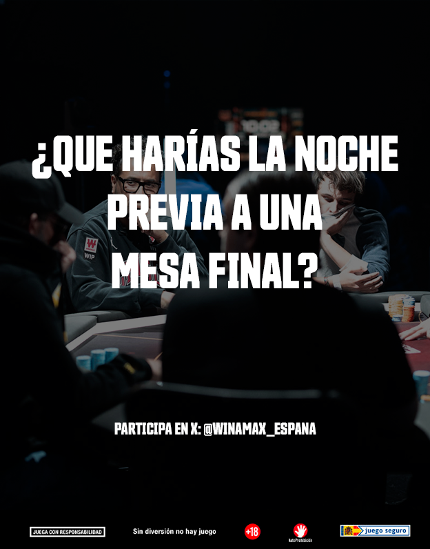 Winamax_Espana's tweet photo. 🎁 ¡SORTEAMOS 3 TICKETS DE 5 €!

🌃 Mañana es la mesa final del Estoril Poker Fest y te preguntamos: ¿Tu que harías la noche anterior a una mesa final? ¿Dormir? ¿Salir? ¿Soñar?

🧐 Déjanos tu respuesta y nick Winamax + RT + Siguenos https://t.co/sKpzeWOvnl