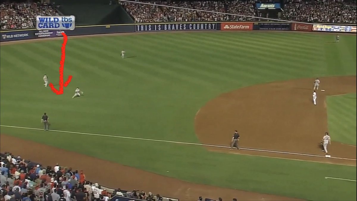 akdavemtp's tweet photo. @GarrettWebste13 @MaseDenver @MLBReplays_ From there? No. The reason the rule exists is to prevent the trick double play. This was clearly not that. Bad D was bailed out by a poor application of the rule. https://t.co/WheF9UVE7N