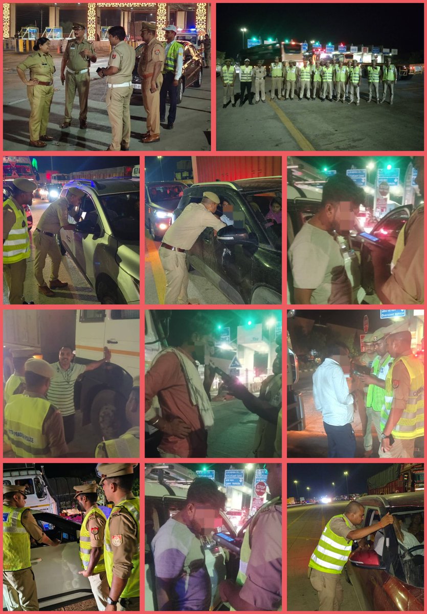 Agratraffic's tweet photo. आज #DCPT के निर्देशन में @Agratraffic एवं सीसी टीम द्वारा फतेहाबाद टोल प्लाजा पर विशेष अभियान "मदिरा/मादक दृव्यों का सेवन कर वाहन चलाना" के अंतर्गत #ड्रिंक_एंड_ड्राइव करने एवं यातायात नियमों का उल्लंघन करने वाले वाहनों के विरुद्ध नियमानुसार आवश्यक विधिक कार्यवाही की जा रही है। https://t.co/DUhu14YAn4