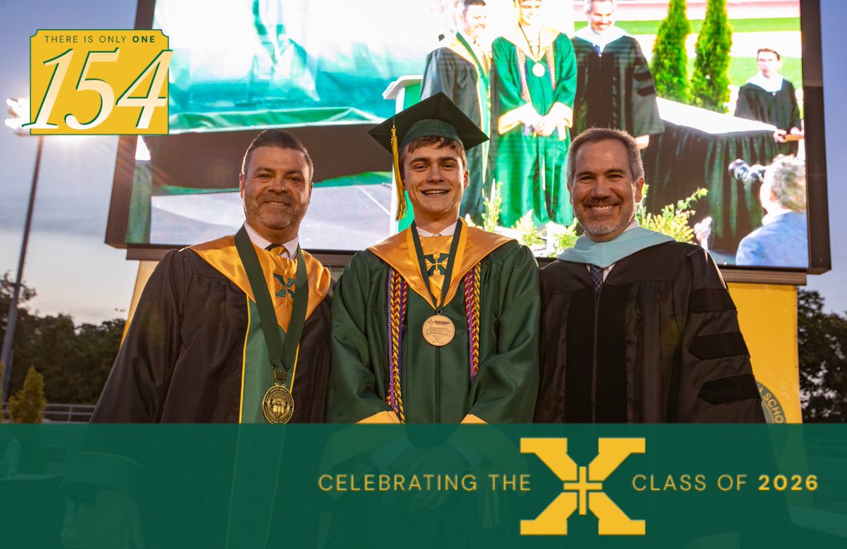 stxtigers's tweet photo. Welcome to a lifelong Brotherhood, Class of 2026! 🎓 The 154th graduating class now joins a proud legacy of Saint Xavier alumni.

Congratulations to William J. Roby Sr. ’65, recipient of the Outstanding Alumnus Award, as well as Jim Stairs (Borders Excellence in Teaching Award) and Christian Corrigan (Xaverian Award).

#WeAreStX
#Classof2026