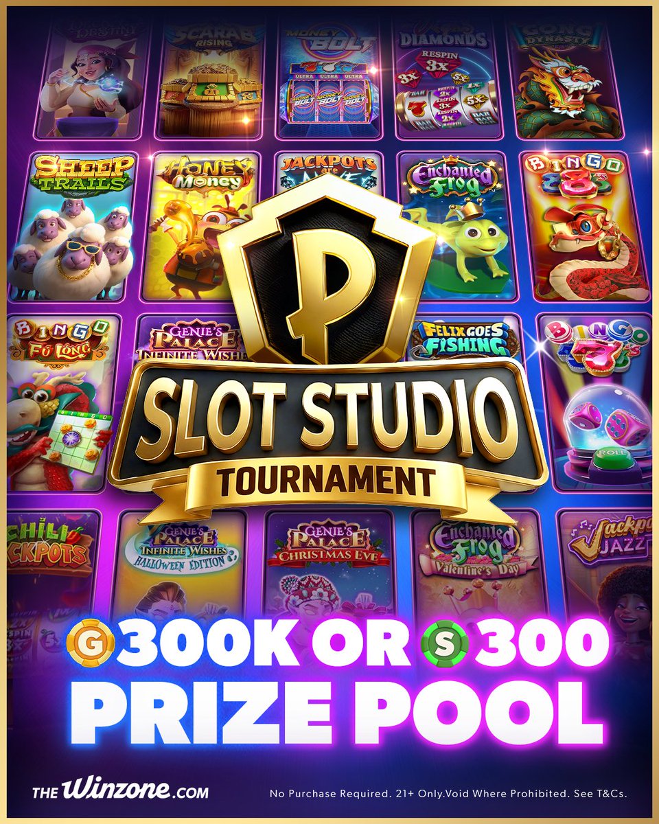 winzoneofficial's tweet photo. CLAIM YOUR SPOT AT THE TOP! 🥇

Our Slot Studio Tournament is heating up! Play exclusives like Genie’s Palace or Bingo Fu Long to climb the ranks for a share of the 300K GC / 300 SC prize pool. 🎰🏆

Ends May 19th. Don't miss out! 🎮

Comment 🏆 if you're hitting the reels! 👇 https://t.co/xiZMiMxQ7I