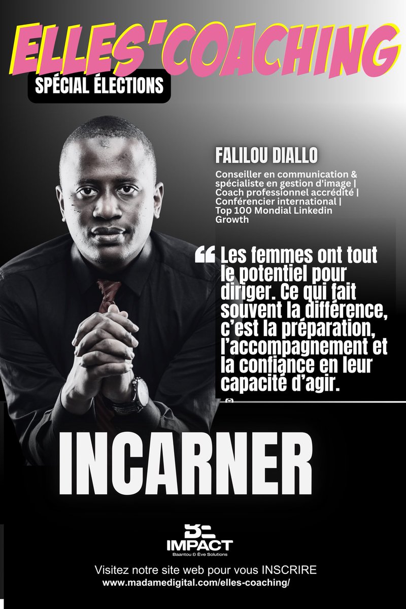 EllesCoaching's tweet photo. Falilou Diallo est spécialiste en communication, en gestion d’image et en influence publique.
public.

En 2024, il obtient son accréditation auprès du Conseil Européen des Coachs Professionnels après son Master Coach à l’Académie Européenne de Coaching.

Il est parmi nos experts https://t.co/5Ae9jvk9BE