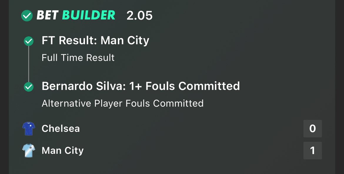 ethanb_99's tweet photo. ✅ Main line wins 

Couple Silva fouls but no Palmer shots 😢 https://t.co/k6PCITKXa8