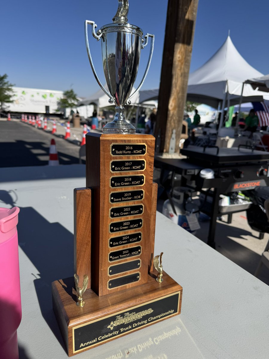 madisonsconner's tweet photo. Super fun morning out representing KRQE alongside Meteorologist Grant Tosterud in the celebrity portion of the NM National Trucking Competition! 

Love some friendly competition! Congrats Giuli Frendak for walking away with the win!!! 🎉 https://t.co/2827vrnIAo