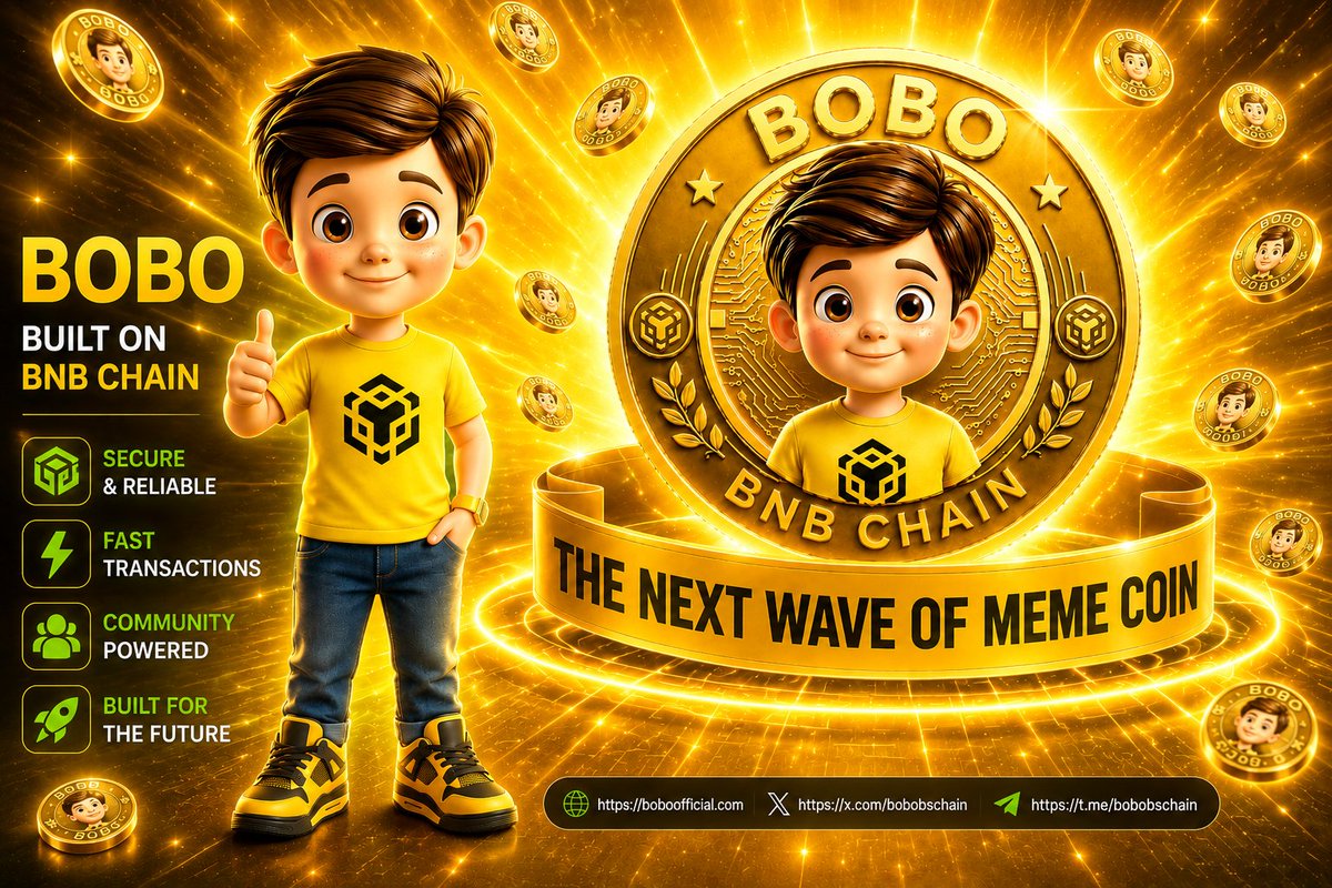 bobobschain's tweet photo. 🚀 Great opportunities don't come twice!
​$BOBO is not just another passing meme coin; it’s a movement driven by a powerful community and built on the strongest network, #BNBChain. 🛡️✨
​⚡ Speed, security, and a crystal-clear vision for the future. The current price represents a golden entry point to accumulate before the next massive breakout! 📈
​Don't just watch the train leave the station... Be a part of the journey now! 💎
​🌐 Official Website: https://t.co/Zf8RIclfWN
📱 Join us: https://t.co/UzvfSRLneh
​#BOBO #MemeCoin #Crypto #BNB #Altcoins #BullRun