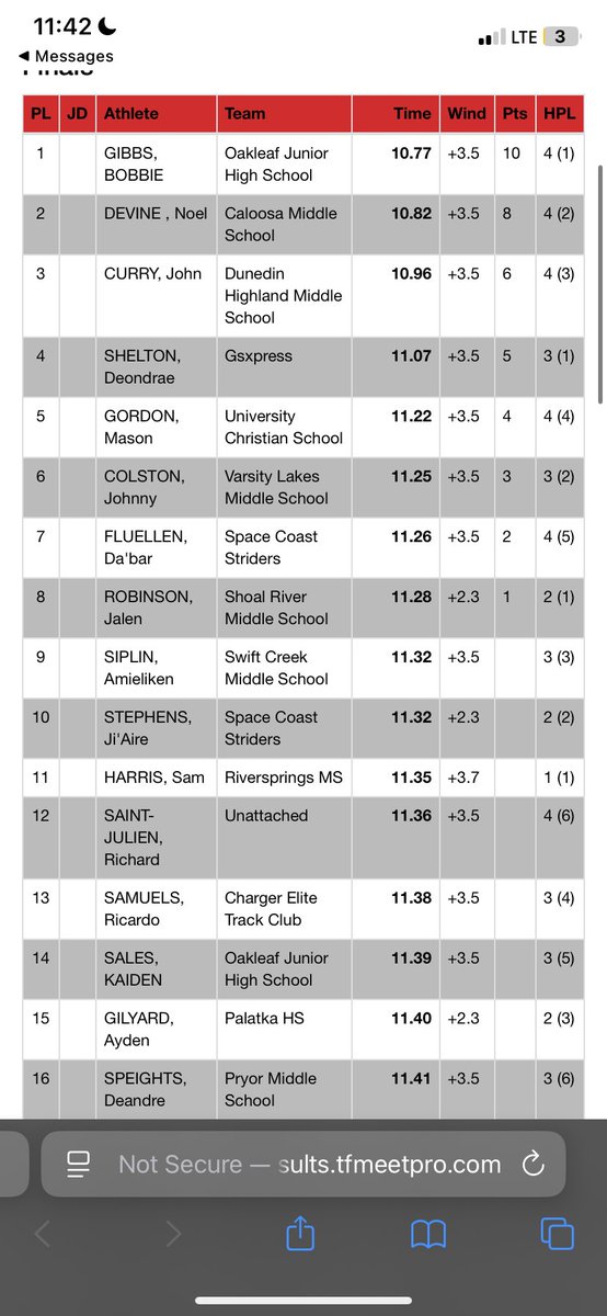 7Goes_stupid's tweet photo. Got 2nd at states in the 100 meter running a 10.82 as an 8th grade 14 year old (lane 5 in the yellow) @Andy_Villamarzo @GregSmithRivals @adamgorney @BrandonHuffman @RivalsHS @RossDoug21 @CoachDavisWR @CoachT_HarrisJR @CoachCParrott @HCWillieSimmons @CoachHeej https://t.co/JFHJi1y3xe