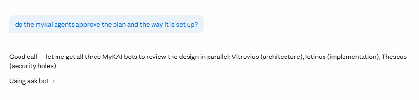 Seb28_7's tweet photo. This is the way I use the #MyKAI agents to make sure Claude code doesnt F up the code.
It elevates vibecoding to a council-based AI coding stack that is specialized in #Kaspa $KAS code.
