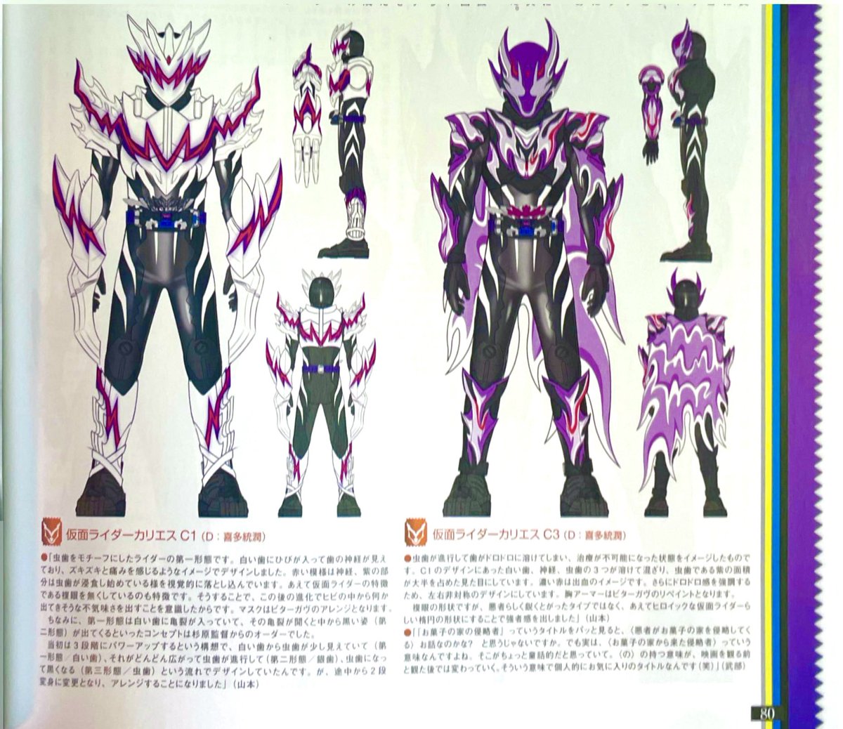 IzDisNameTaken's tweet photo. Since we’re talking movie riders

Here’s a small fun fact
Kamen Rider Caries was initially meant to have 3 forms

C1 - White tooth with a small cavity
C2(?) - Cavity would spread and it’d need a silver tooth
C3 - Cavity progresses completely and decays the tooth black https://t.co/MBANIhxW4A