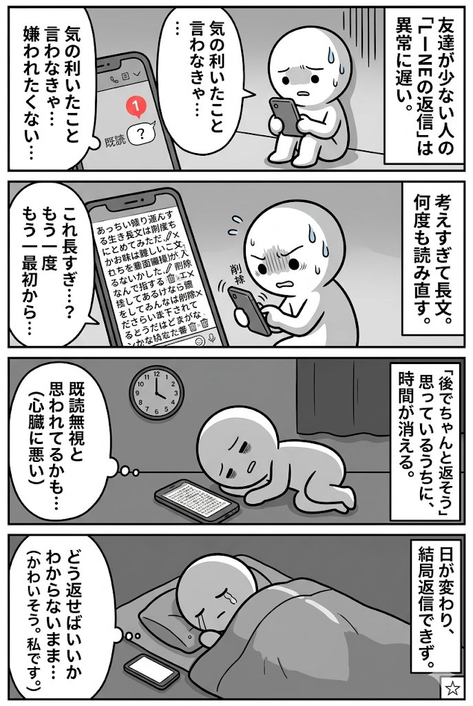 友達が少ない人は「LINEの返信」が異常に遅いです。 メッセージを読ん