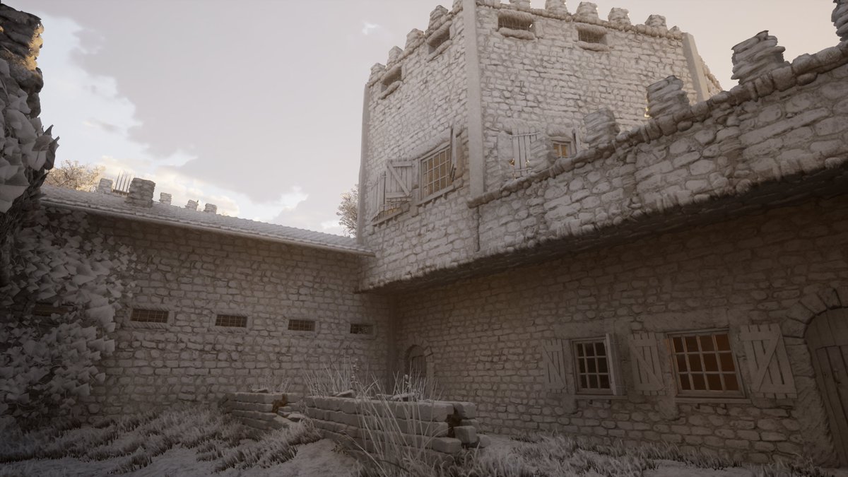PapusStudio24's tweet photo. Geometry and lighting pass before textures. Every surface placed with intention — Black Knight Down. Game info: https://t.co/vDvMuXRWK5 

#indiedev #devlog #UE5 https://t.co/IeIkdWA4d5