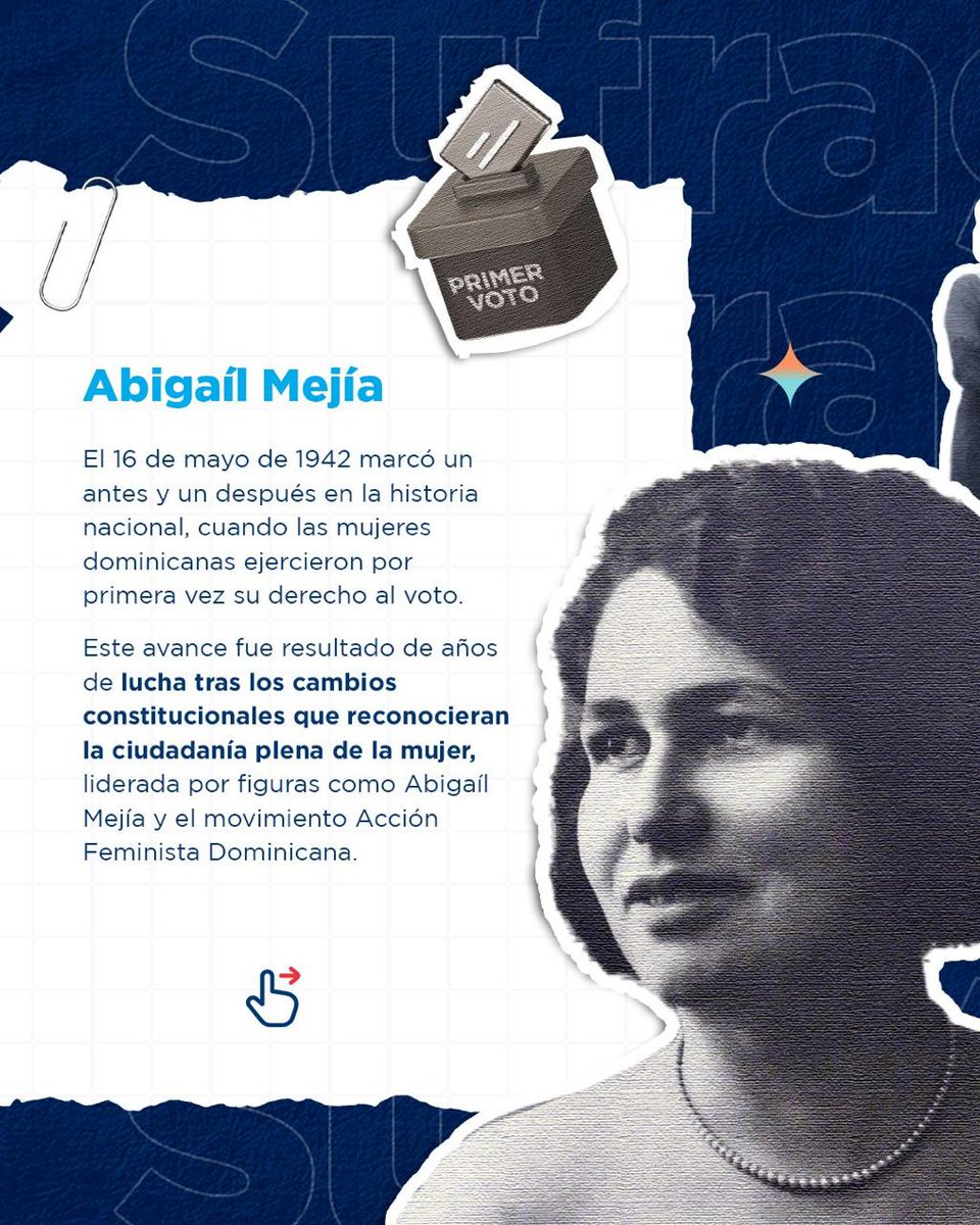 RDenPanama's tweet photo. Hoy conmemoramos el día en que RD 🇩🇴reconoció el voto femenino en 1942

Desde @RDenPanama reafirmamos que el sufragio es clave para la participación ciudadana, como refiere el eje 3 de nuestra política exterior,sobre la promoción de los valores democráticos y los derechos humanos https://t.co/EdBtG5uIOb
