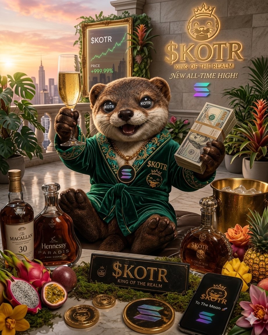 fiikaall's tweet photo. Living lavishly like the King of the Realm. 🦦 High standards, higher gains. Grab your bag before $KOTR leaves Earth! 🌕💸 #SolanaGems #Crypto
@Kotrstudio33826  @Realweezl https://t.co/xebMAVY1xv