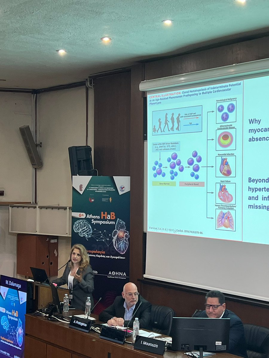 madalamaga's tweet photo. Honored to speak at the 6th Athens HaB Symposium on:
CHIP as a hidden inflammatory driver of cardiovascular disease: biomarkers &amp; therapeutic implications. An emerging field linking aging, inflammation, and CVD risk, with promising diagnostic and therapeutic perspectives. #CHIP https://t.co/fR8RSkghL4