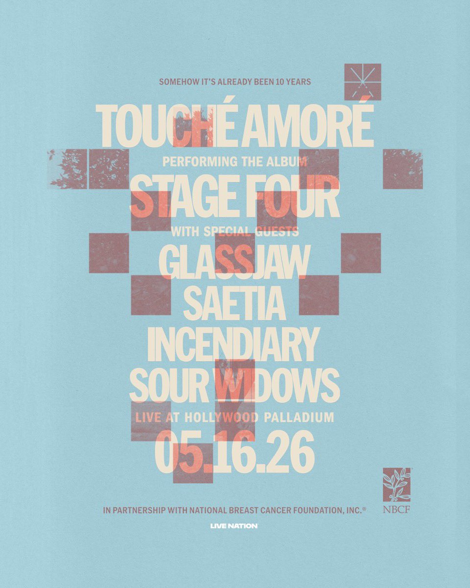 ToucheAmore's tweet photo. Tonight in Los Angeles!

@thepalladium with @glassjaw1993, Saetia, @IncendiaryHC and @sourwidows 

Limited tickets at https://t.co/lBLb3gUN16 https://t.co/Awdra7WBNI