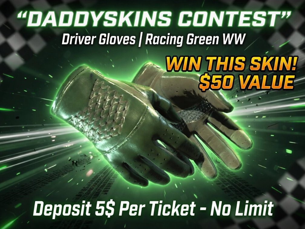 🎩50$ Daddyskins Depo Contest🎩 🏆50$ Driver Gloves | Racing Green WW for ...