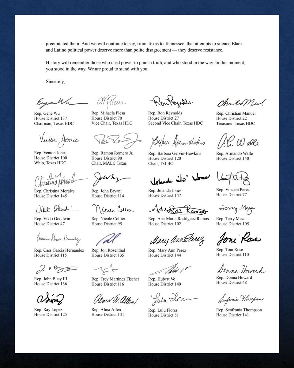 TexasHDC's tweet photo. Read our full letter in solidarity with Tennessee House Democrats: https://t.co/RMPfDj3aUC