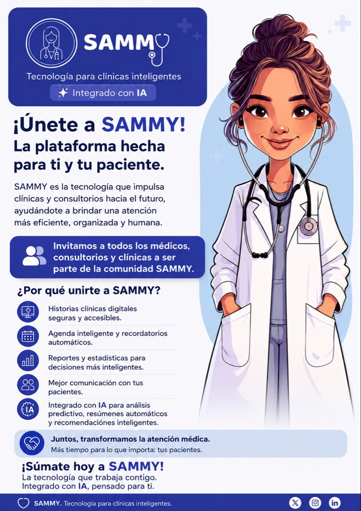 SAMM_YMX's tweet photo. La IA no reemplazará médicos.

Pero las clínicas que usen IA sí tendrán ventaja sobre las que sigan operando igual que hace 10 años.

Menos caos.
Más eficiencia.
Más control.

Eso estamos construyendo con SAMMY. https://t.co/uY1DDetG3H