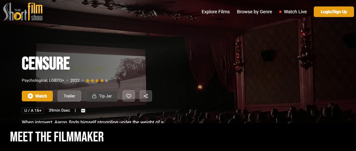 BazleyFilms's tweet photo. Our multi-award winning film "Censure" is now live on The Short Film Show. If you haven't seen it do check it out!
https://t.co/BqFmTaBN3q
@Shortfilmshow 
#theshortfilmshow #censurethemovie #richardbazley #indiefilm https://t.co/vquAJRVFp3