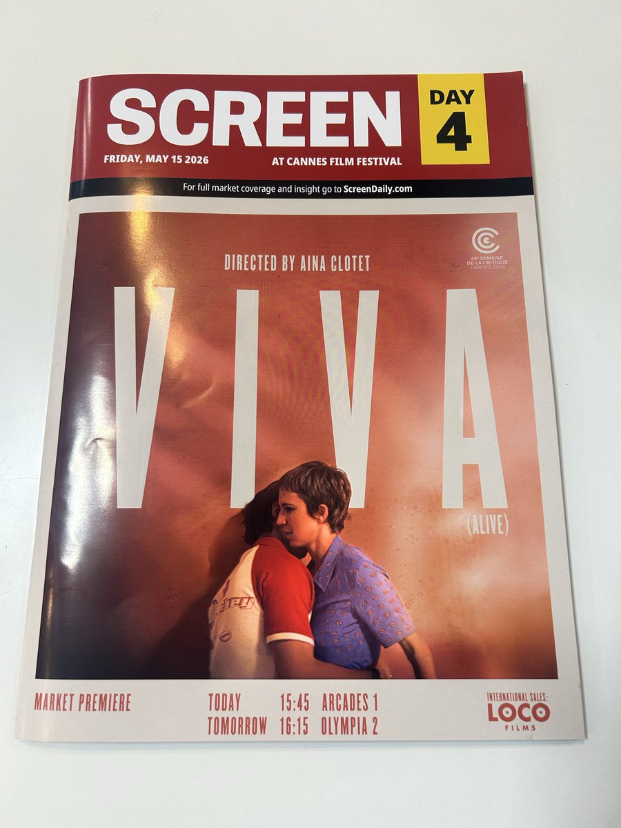 filmination_jp's tweet photo. 映画業界誌『Screen』にフィルミネーションブース情報が掲載されました☺️ Filmination is on Screen at Day 4! #Cannes2026 #Marchdufilm2026 https://t.co/3dGKEBLPcb