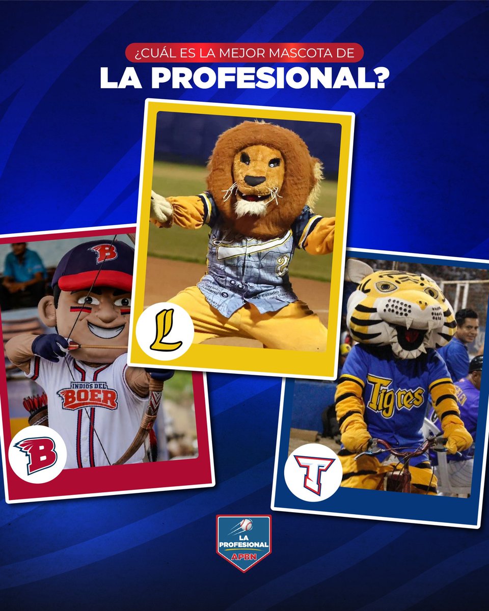 ApbnLa's tweet photo. Hay mascotas que simplemente no pasan desapercibidas ⚾

💬 ¿Cuál creés que representa mejor la pasión de La Profesional? https://t.co/yBEZdLxQi4