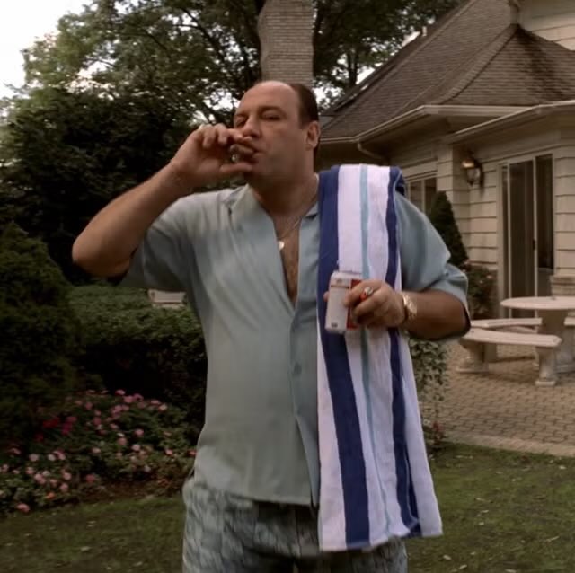 SopranosWorld's tweet photo. God bless me it’s fuckin’ summer https://t.co/o6g4BLZAMa