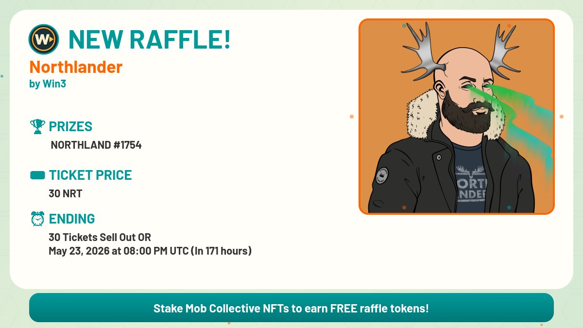 Win3Raffs's tweet photo. 🎟️🔥 NEW RAFFLE ALERT! 🔥🎟️

🏆 Northlander

ℹ️ Be Northlandic, Be a Northlander!
https://t.co/n6S6PAXZrT

🔗 Buy Your Tickets: https://t.co/0Ra7qI5eyg https://t.co/Ad29y9g6oz