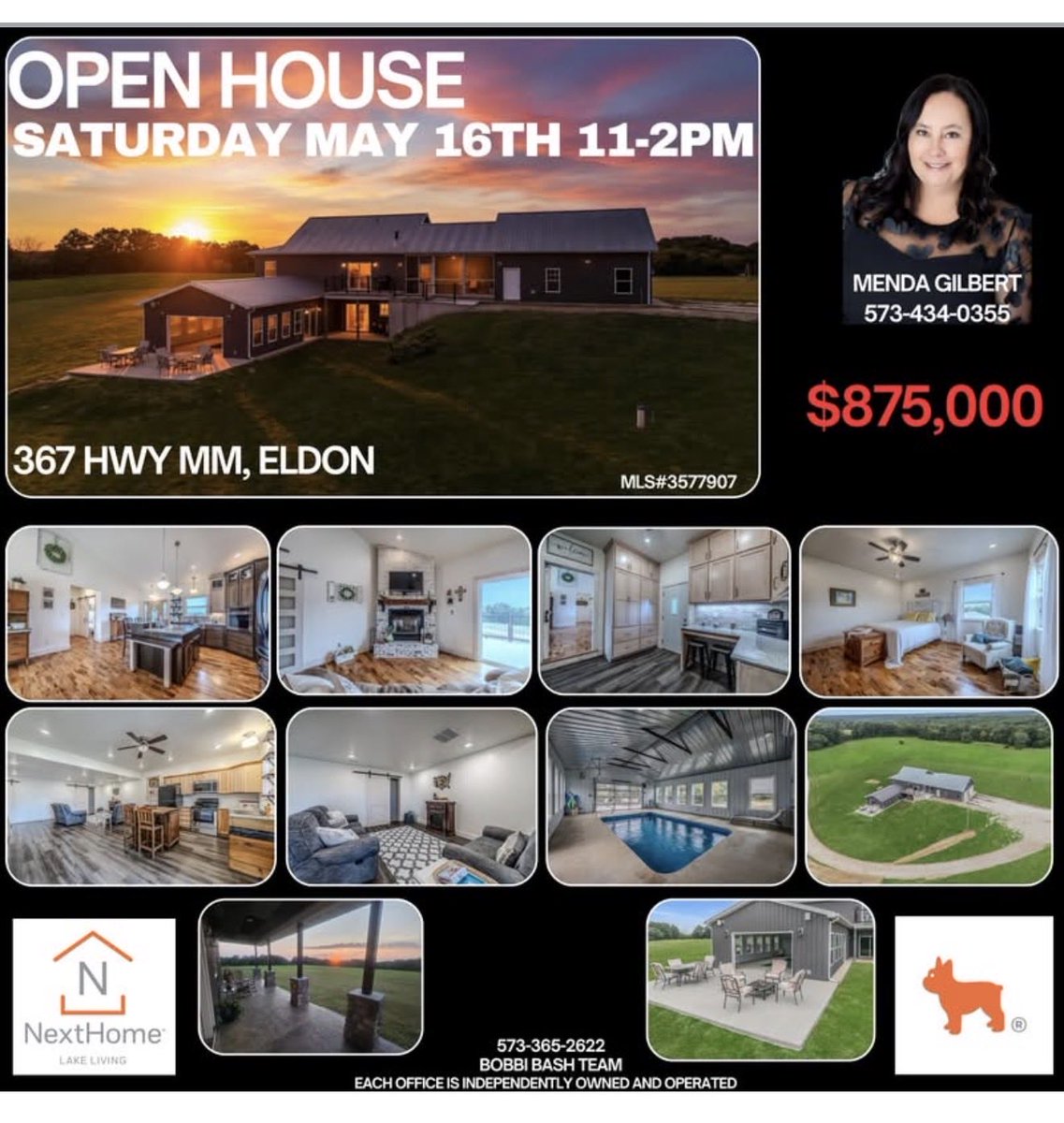 mendagilbert's tweet photo. Stop by my Open House today … I’ll be here until 2pm🧡 367 Hwy MM, Eldon Mo 🏡 NextHome Lake Living 573-365-2622 #openhouse #nexthomelakeliving #bobbibashteam https://t.co/ySYK9rSMwt