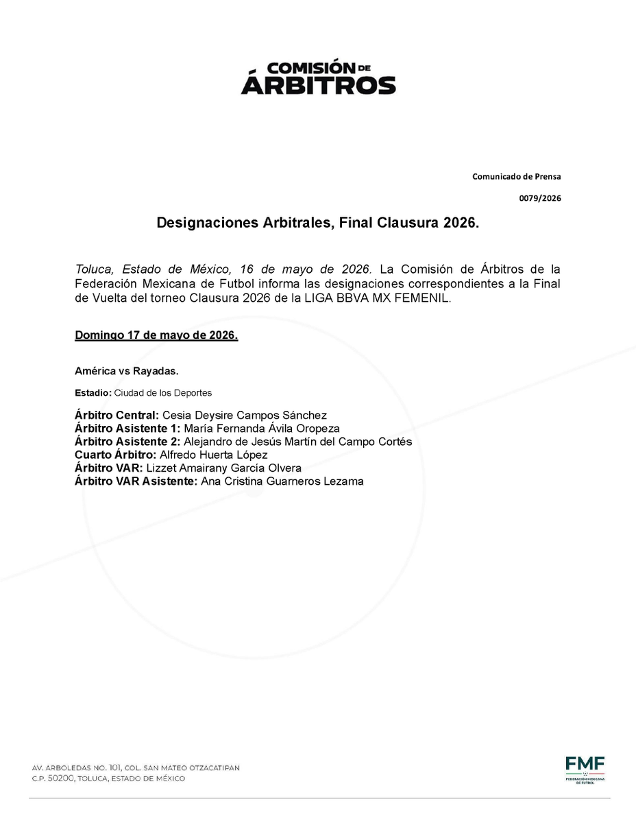 Comisión de Árbitros tweet media