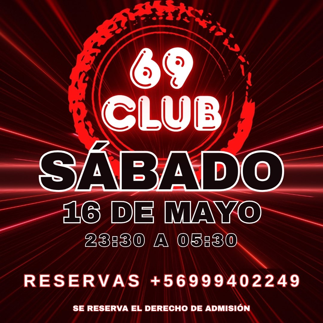 CLUB__69's tweet photo. Desde las 23:30 hrs.

- Barra
- Baños
- Mobiliario morboso
- Zona fumadores
- Zonas cruising
- 1er y 2do. piso climatizados sin estufas
- Lockers gratis con candado para tus cosas
- Higiene, limpieza y comodidad

#gaychile🇨🇱 #gaychilesantiago #santiagogay #santiagogaychile https://t.co/qaTYc2liC9