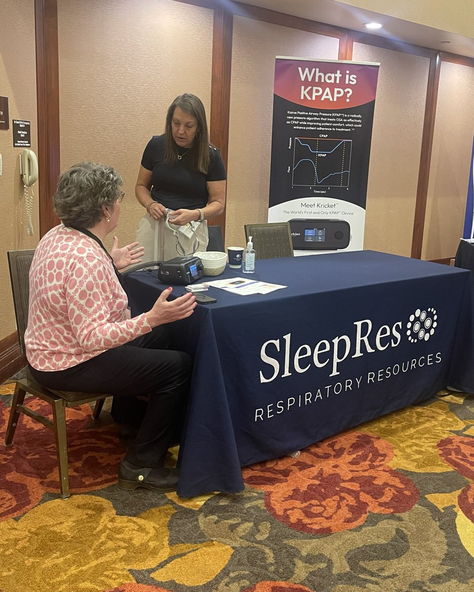 SleepResKares's tweet photo. If you’re around St. Louis for the
@getMOsleep1
Conference, stop by and experience Kricket powered by KPAP.  #CPAP #SleepApnea #KPAP #Kricket https://t.co/5xihqwwXB3