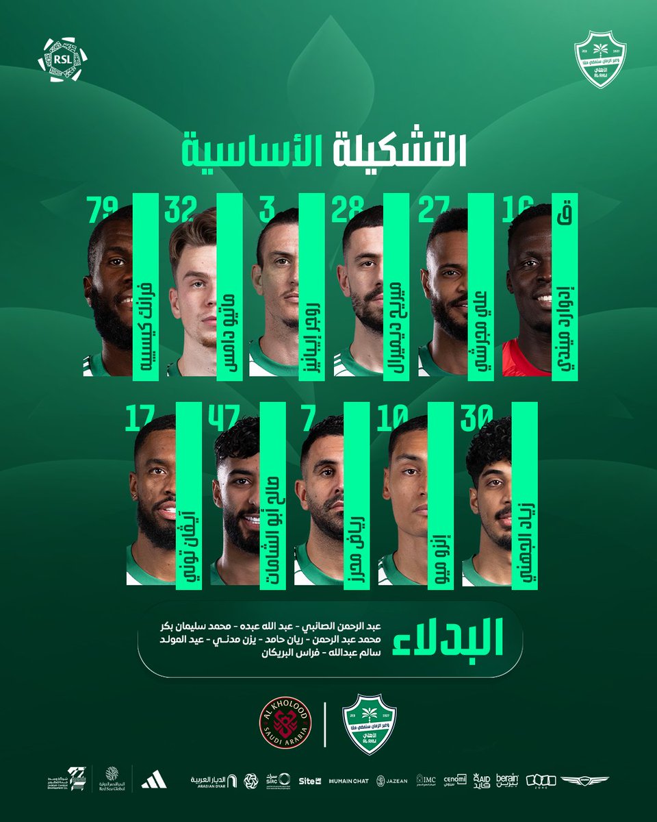ALAHLI_FC's tweet photo. التشكيلة الأساسية لمباراة الليلة 🗒️

#الأهلي_الخلود | #دوري_روشن_السعودي https://t.co/FOFmmqM4TB