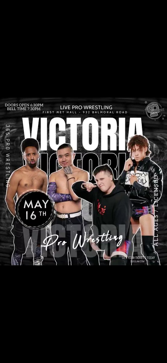 ProWrestleHub's tweet photo. It's a jam-packed night for @365pw with 2 shows on the Island!

📆 Saturday, May 16th
🔔 7:30pm
📍Little Red Church, Comox

📆Saturday, May 16th
🔔7:30pm
📍First Met Hall, Victoria 

🎟https://t.co/jWv7KHKEup

#prowrestling #pnwwrestling #supportindywrestling https://t.co/ehBGFS4Y6G