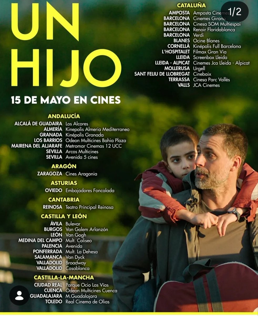 Amor_De_Cine's tweet photo. 🎬 Película: "Un hijo"
🇪🇸 Nacionalidad: España
🗓 Año: 2025
📽 Director: #NachoLaCasa 
⏰ Duración: 94 minutos
🤵🏻‍♂️ Reparto: #MacarenaGarcía, #HugoSilva, #IanCortegoso, #JesúsCarroza, #JavierAguayo, #ChemaDelBarco, #SilviaLarrauri...
🎞 Tráiler 🇪🇸: https://t.co/5PVjcuUQE0 https://t.co/dmAPU9Xyxq