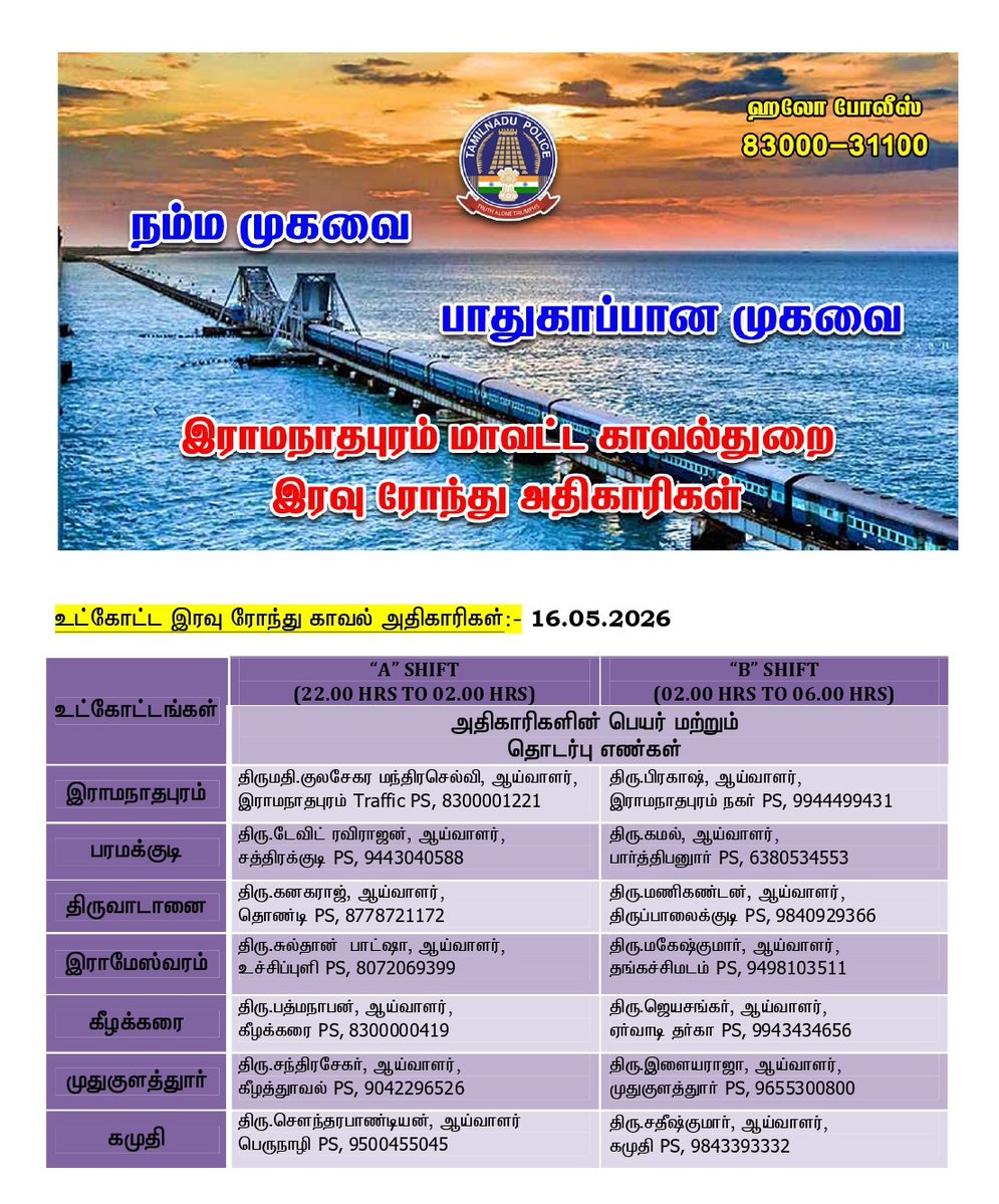 Ramanathapuram District Police tweet media