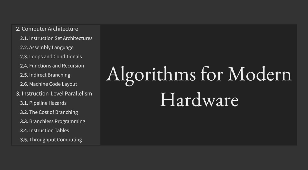 vivekgalatage's tweet photo. Pair the article with this amazing book - Algorithms for Modern Hardware, for detailed insights on various interesting topics!

https://t.co/7CVZrs4X7A https://t.co/KDYJAISvw0