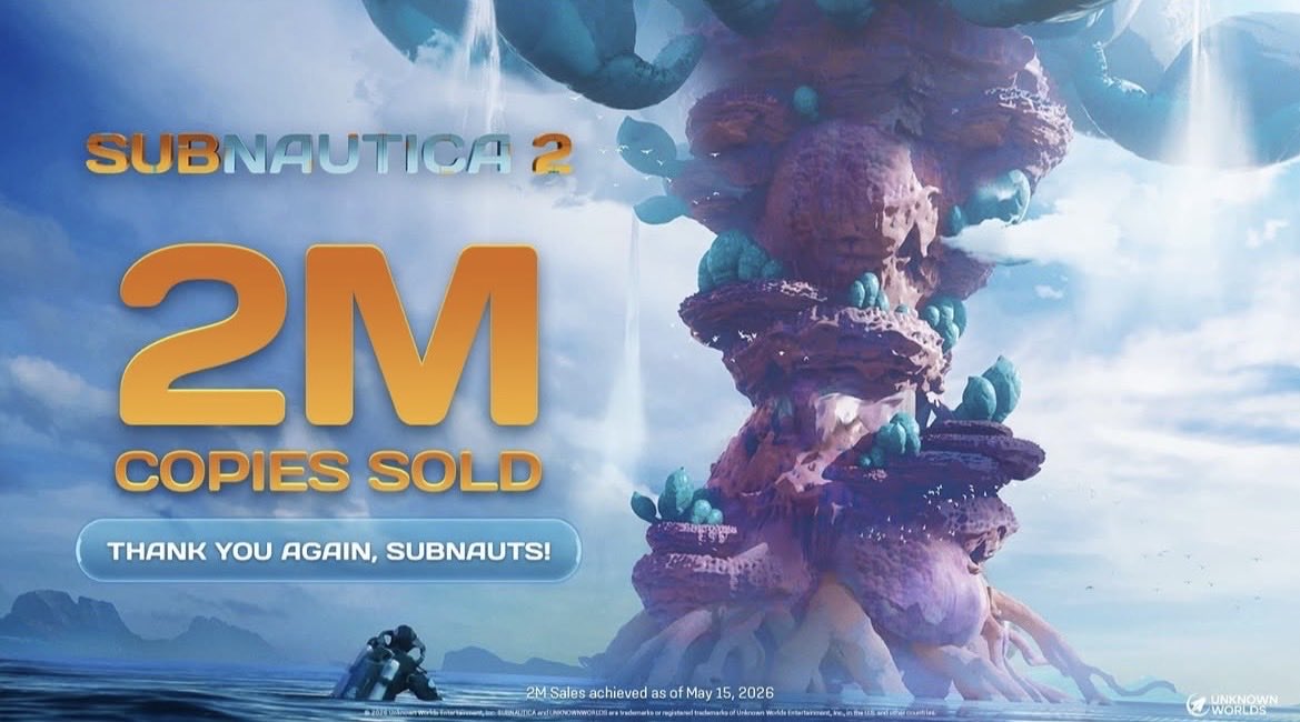 GameScopeX's tweet photo. Subnautica 2 Has Already Sold Over 2 Million Copies In 12 Hours 📈

Developer Unknown Worlds has announced. It's a huge start for the underwater survival and crafting adventure game after a turbulent road to release. https://t.co/1D5ZsOuLWN