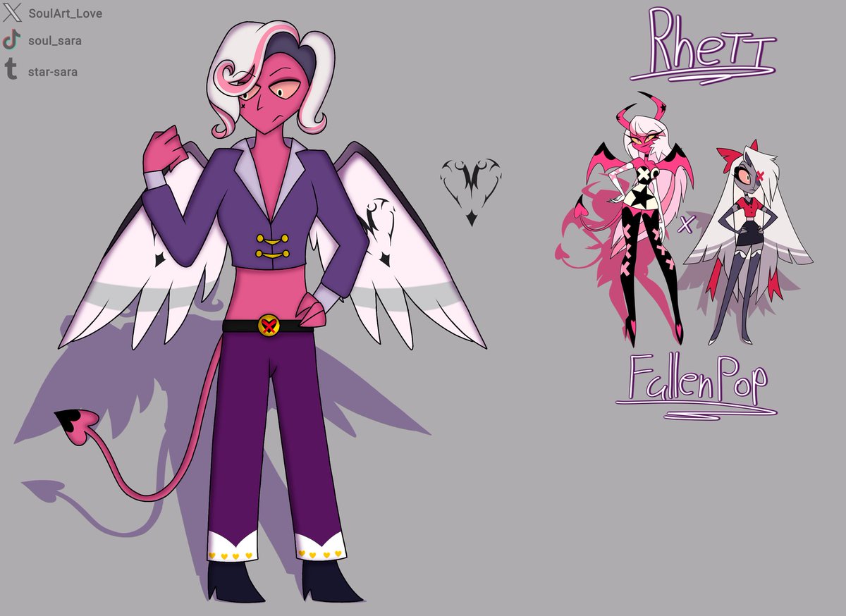 SoulArt_Love's tweet photo. #fanchild de #verosikaxvaggie/#FallenPop: Rhett 🩷🪽 

@LRNanyArt

#helluvaboss #hazbinhotel #PopBow #vaggieharem #VerVag https://t.co/gapAx19hgG