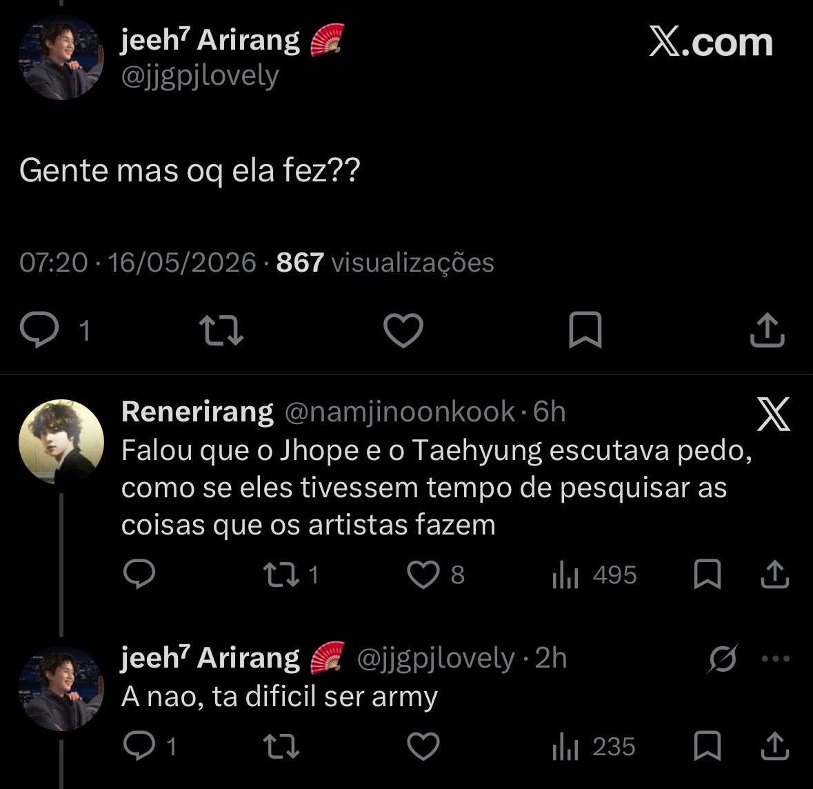 tododiaarmy's tweet photo. a não tá difícil ser army https://t.co/YaVNdjB9iA