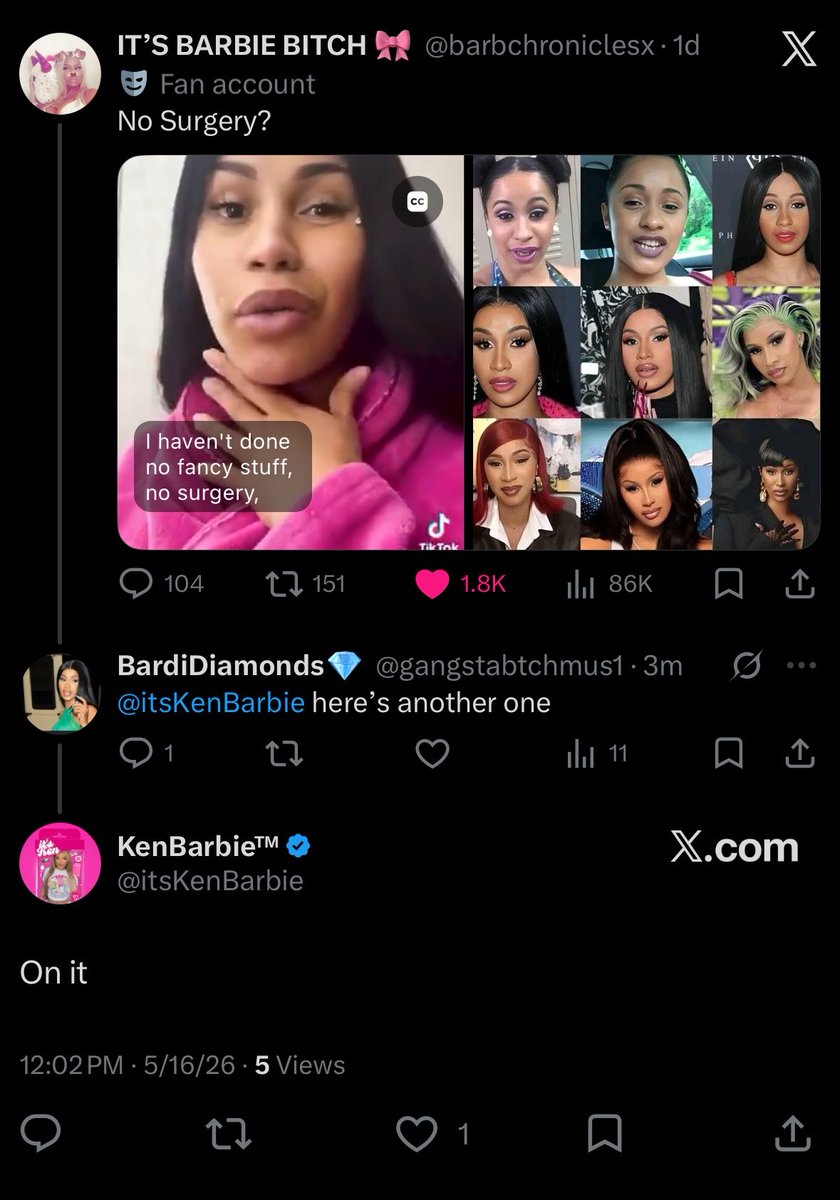 ITโS BARBIE BITCH ๐ tweet media
