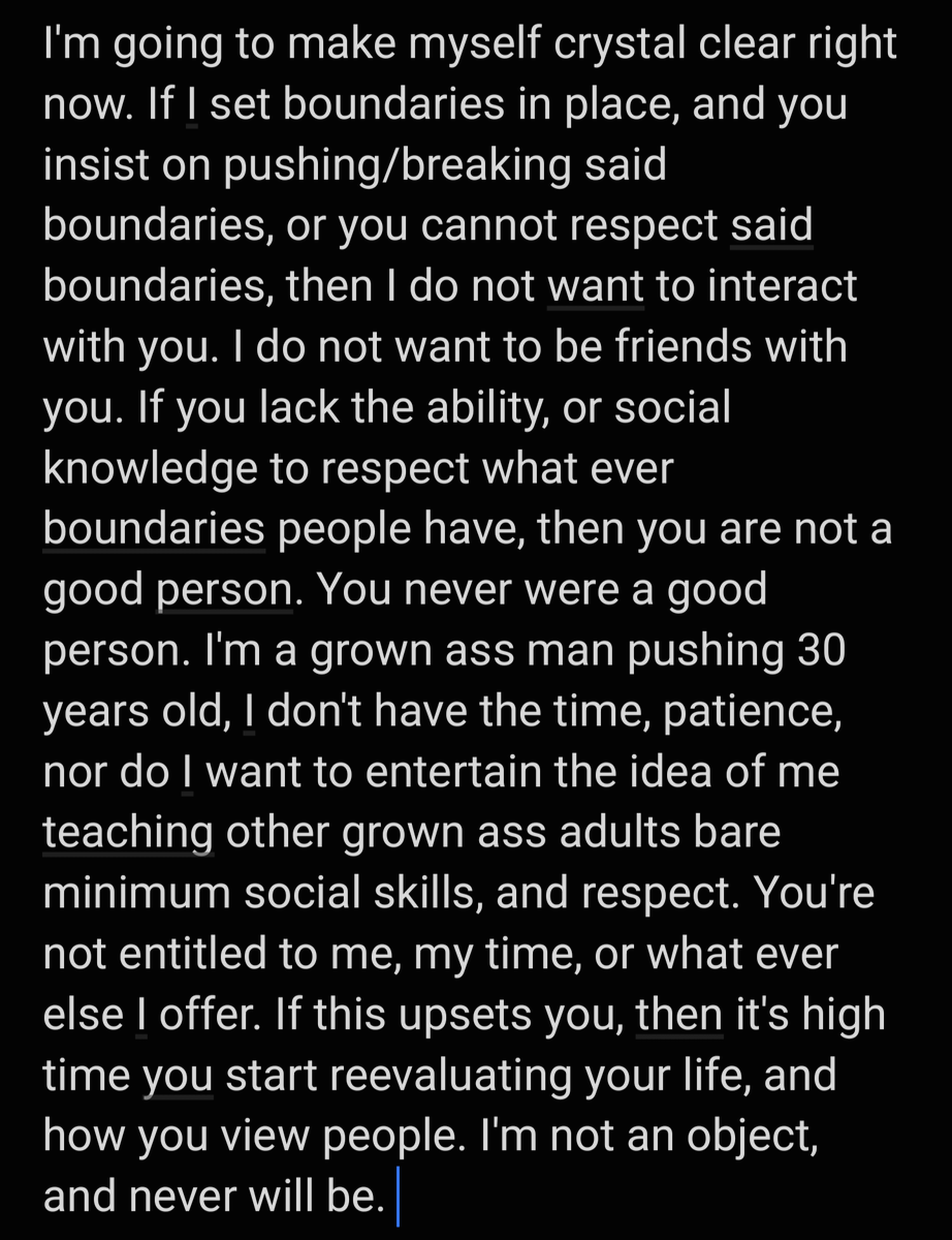 BasicArtist1983's tweet photo. For the record, nothing happened. I'm simply making my boundaries clear. https://t.co/H1W0MootCc