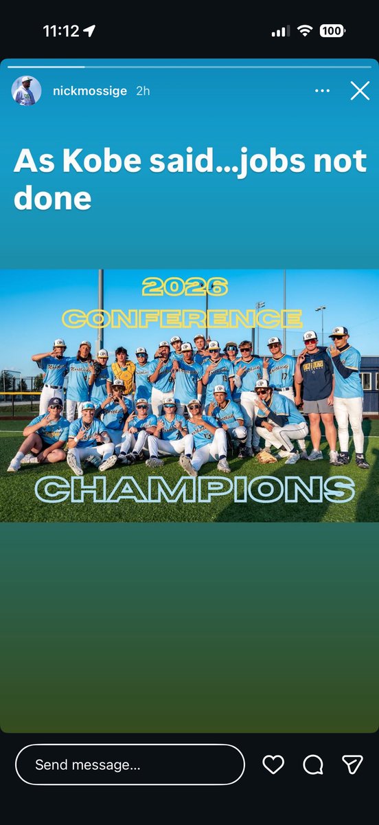 MaxLemasters1's tweet photo. Max Lemasters (Liberty North 2026) State Fair CC Commit

MO Class 6 KC Suburban Gold Conf Champs 26-9

2026 Regular Season Stats 

GP – 32
PA – 104
AB – 74
AVG - .446
BA/RISP - .469
OBP - .564
OPS – 1.037
H – 33
2B – 2
RBI – 18
R – 30
BB – 19
HBP – 5
C% - 92%
BB/K - 3.167 https://t.co/JRW1f9Kz1k