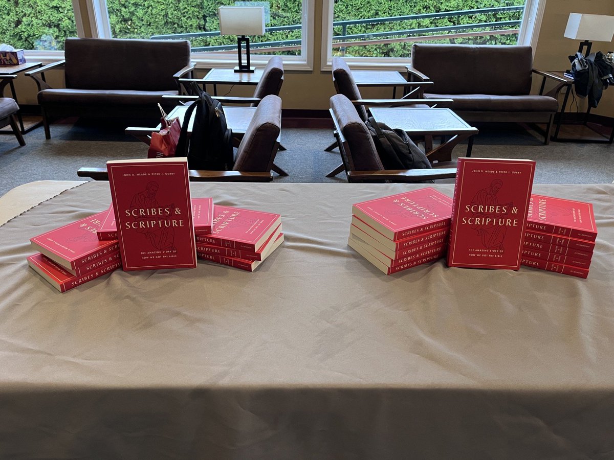 TextandCanon's tweet photo. Some 300 attendees at our Scribes &amp; Scripture conference at Calvary Chapel in Lake Stevens, WA this morning!

Next time, we'll bring more copies of the book, since these went before the conference even started 🙂. https://t.co/k5KhSxiBQt