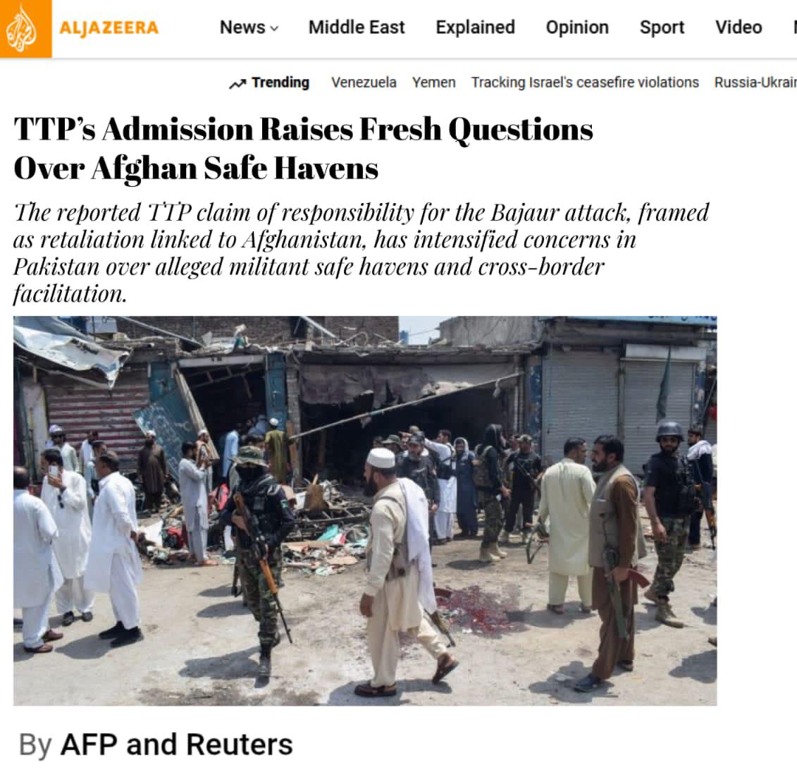 zarrar_11PK's tweet photo. The Bajaur attack being claimed by the TTP as revenge for the airstrikes in Afghanistan proves Taliban regime’s involvement in sheltering and supporting the group. https://t.co/fbazpErO0H
