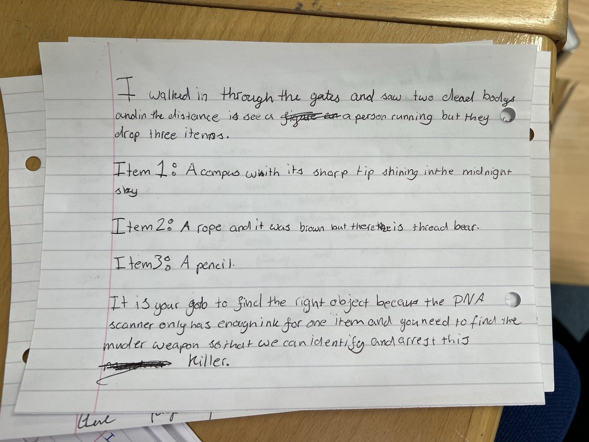 mrs_chudasama's tweet photo. Hey @hojay92931! 👋🏽 My Year 8 class enjoyed writing to your @authorfy task. Here are three students who wanted to share their work with you. Please comment with a response if you can 👌🏽 

#StudentsAsWriters #CreativeWriting #LearningEnglish #LibraryLessons #GettingCreative #Clues https://t.co/d5qIlWX83o